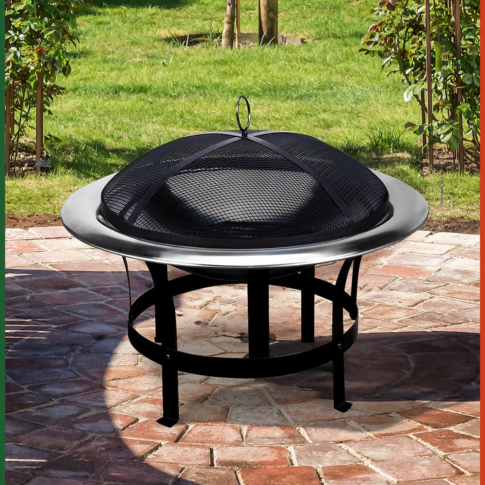 Brasero en acier inoxydable 75 cm