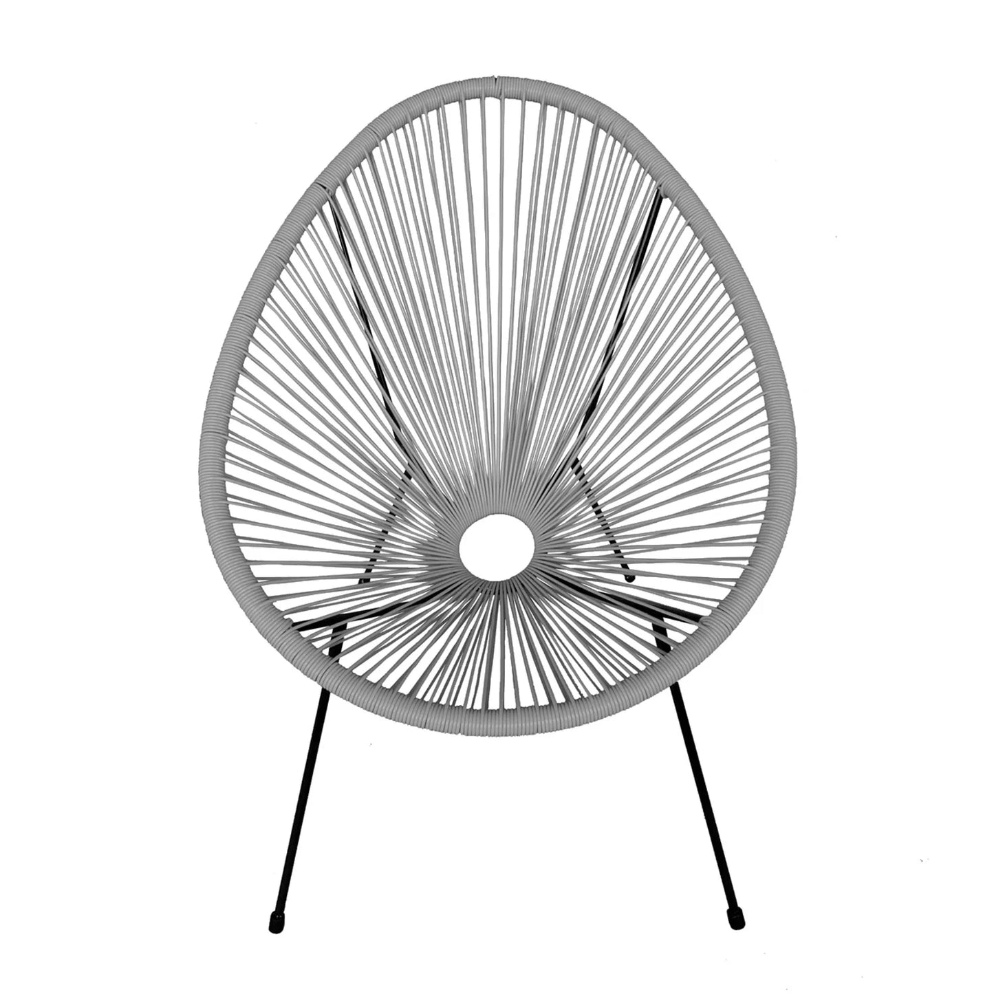 Lot de 2 fauteuils œuf Acapulco gris