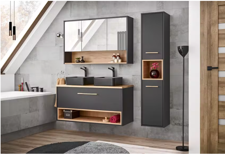 Armoires de toilette gris