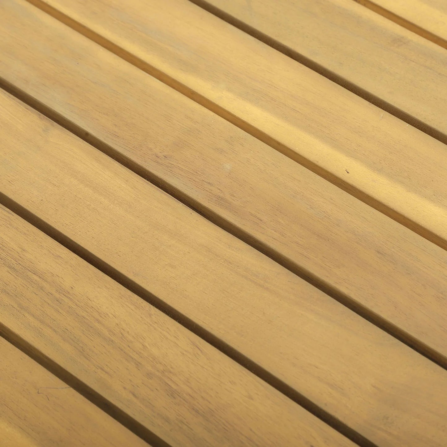 Salon de jardin en acacia 4 personnes - coussins crème