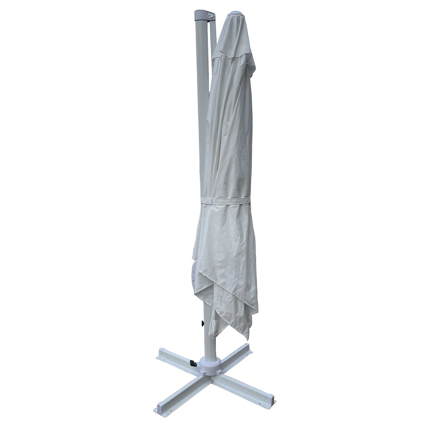Parasol déporté 3x4 blanc avec housse