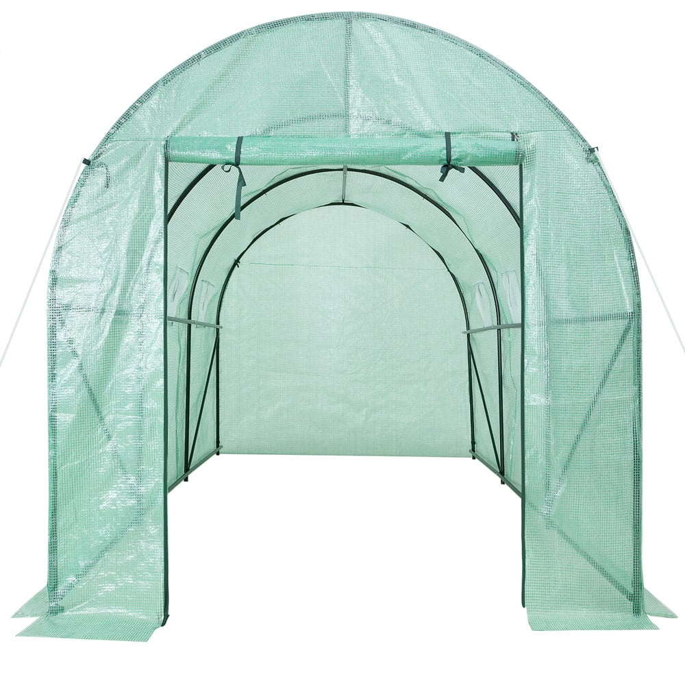 Serre de jardin tunnel 350x200x200 cm avec bâche en polyéthylène