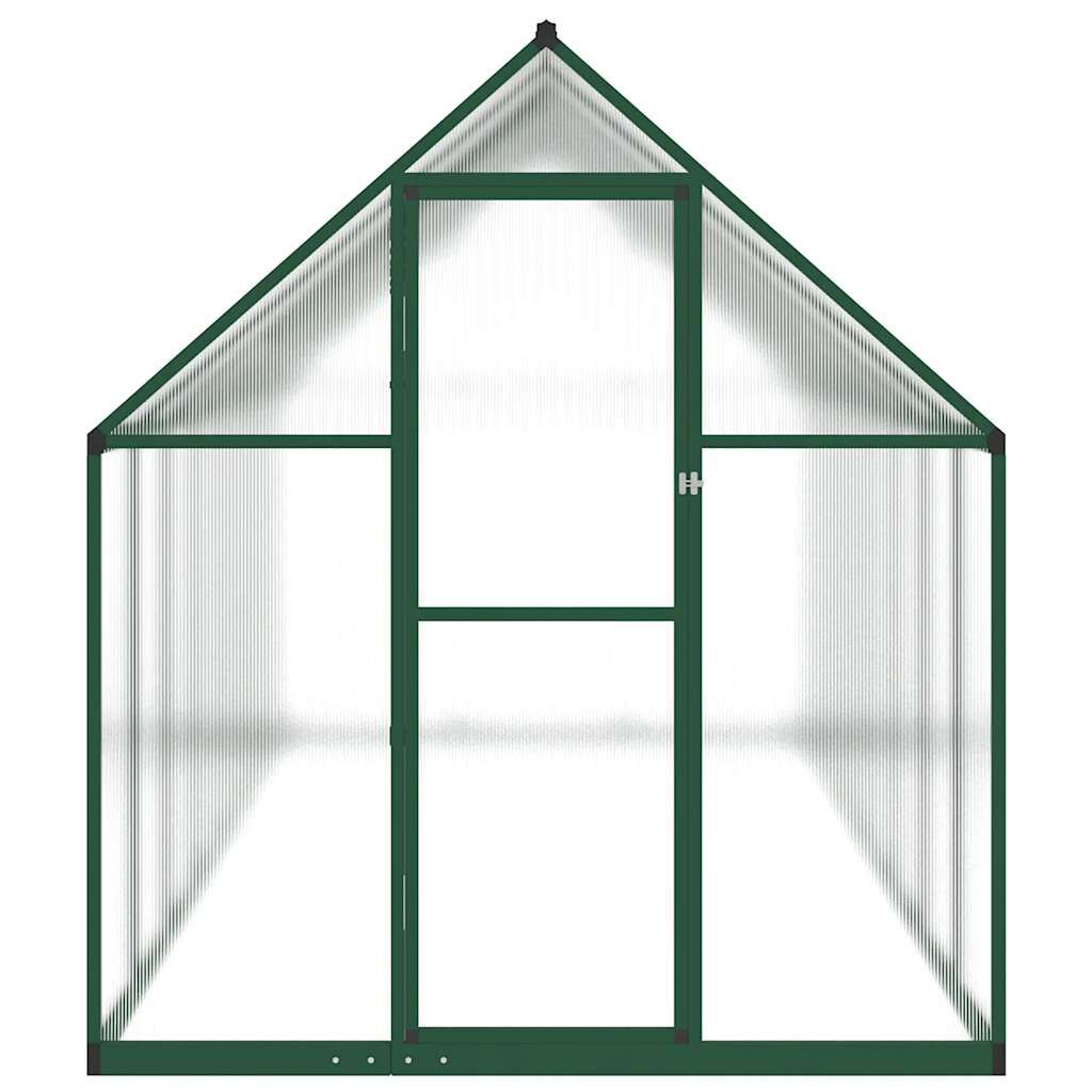 Serre en aluminium verte 445x169x195 cm avec cadre de base