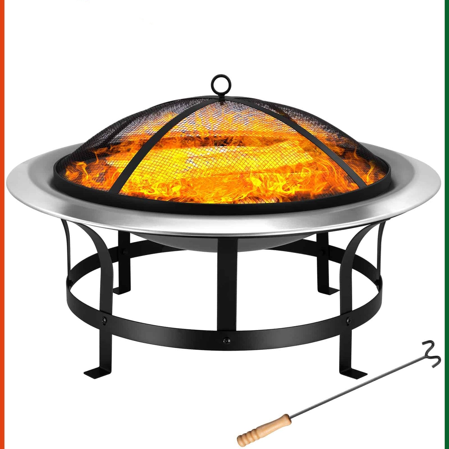 Brasero en acier inoxydable 75 cm