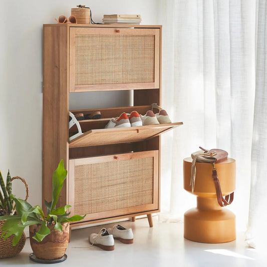 Meuble de rangement de chaussure bohème - 3 compartiments