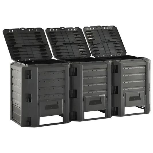 Composteur de jardin noir 1200 L