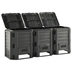 Composteur de jardin noir 1200 L