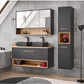 Armoires de toilette gris