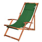 Transat de jardin pliable en bois d'acacia vert