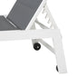 Bain de soleil en textilène gris - Aluminium blanc