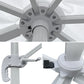 Parasol déporté 3x4 blanc avec housse