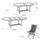 Salon de jardin en teck - table ovale extensible pour 10 personnes