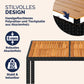 Salon de jardin en rotin synthétique 9 pièces – Noir