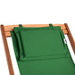 Transat de jardin pliable en bois d'acacia vert