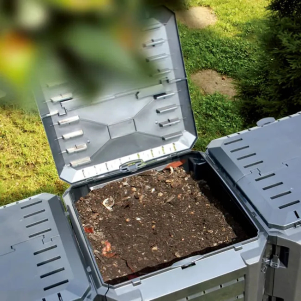 Composteur de jardin noir 1200 L