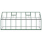 Serre en aluminium verte 445x169x195 cm avec cadre de base